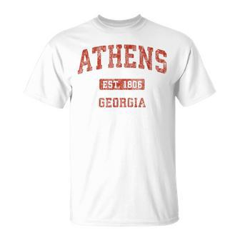 Athens Georgia Vintage Athletic Sports T-Shirt | Mazezy