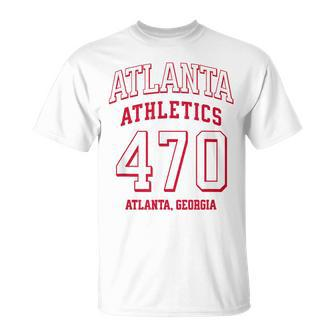 Atlanta Athletics 470 Atlanta Ga For 470 Area Code T-Shirt | Mazezy UK
