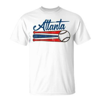 Atlanta Baseball Vintage Distressed Met At Gameday Unisex T-Shirt - Monsterry CA