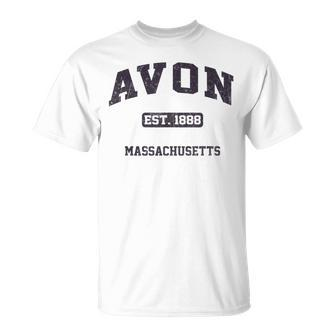 Avon Massachusetts Ma Vintage State Athletic Style T-Shirt | Mazezy
