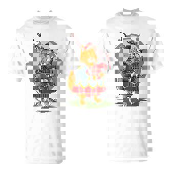 Bagpipe Cat Playing Bagpipes Scottish Music Kitten Lovers T-Shirt | Mazezy