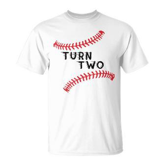 Baseball Turn Two Double Play Fielders Choice League Gift Unisex T-Shirt | Mazezy