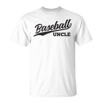 Baseball Uncle 1970S Retro Cursive Font Unisex T-Shirt | Mazezy