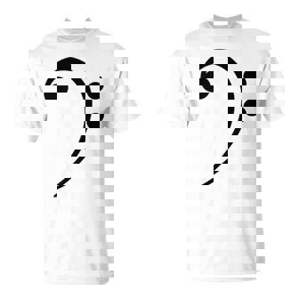 Bass Clef Music Symbol Bassist Bass Player Musical Notes T-Shirt | Mazezy