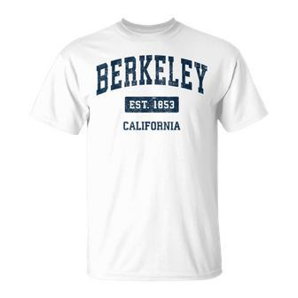 Berkeley California Ca Vintage Athletic Navy Sports T-Shirt - Monsterry