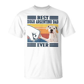 Best Dogo Argentino Dad Ever Vintage Father Day Unisex T-Shirt | Mazezy