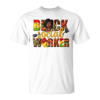 Black Social Worker Junenth Freedom Day Black Woman Unisex T-Shirt - Seseable