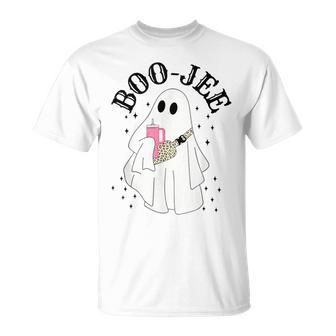 Boo Jee Ghost Halloween Spooky Season Cute Ghost T-Shirt - Thegiftio UK