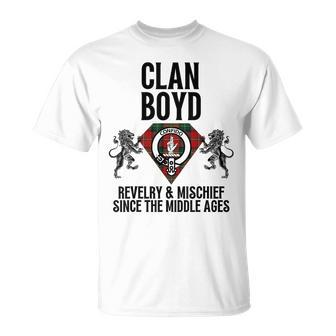 Boyd Clan Scottish Name Coat Of Arms Tartan Family Party Boyd Funny Gifts Unisex T-Shirt | Mazezy