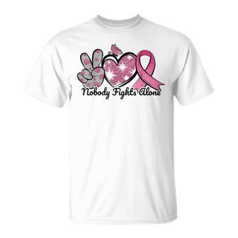 Breast Cancer Awareness Support Squad Warrior Pink Ribbon T-Shirt - Monsterry