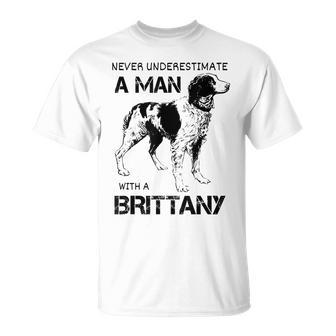 Brittany Spaniel Dad Funny Gifts For Dad Unisex T-Shirt | Mazezy