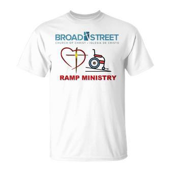 Broad Street Church Of Christ Ramp Ministry Short-Sleeve T-Shirt | Mazezy