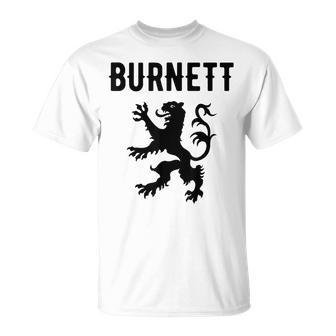 Burnett Clan Scottish Family Name Scotland Heraldry Unisex T-Shirt | Mazezy