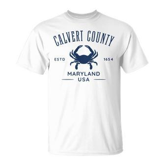 Calvert County Maryland Usa Crab T-Shirt | Mazezy