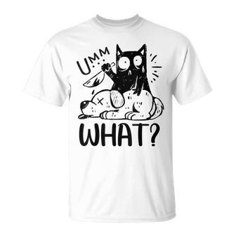 Cat What Funny Cat Dog With Meow Knife Unisex T-Shirt - Seseable
