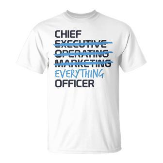 Ceo Chief Everything Officer Entrepreneur Business T-Shirt | Mazezy