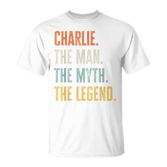 Charlie The Best Man Myth Legend Funny Best Name Charlie Unisex T-Shirt | Mazezy