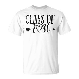 Class Of 2036 Grow With Me Graduation First Day Of School T-Shirt