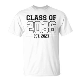 Class Of 2036 Est 2023 Grow With Me Handprints K To 12 Kids Unisex T-Shirt - Seseable
