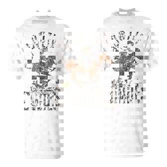 Cool Cowgirl Riding Horse Western Life Design Women Girls Unisex T-Shirt | Mazezy