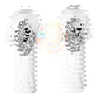 Cool Moms Club Spring Coffee Skeleton Skull Retro T-shirt - Thegiftio