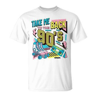 Cool Retro Vintage Colourful90s Take Me Back To The 90S 2023 90S Vintage Designs Funny Gifts Unisex T-Shirt | Mazezy