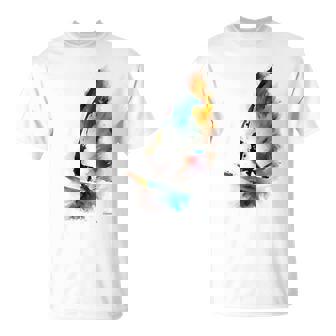 Cool Windsurfer On A Surfboard Riding The Waves Of The Ocean T-Shirt | Mazezy