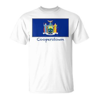 Cooperstown New York Usa Flag Souvenir T-Shirt | Mazezy