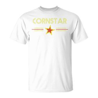Corn Star Retro 80S Cornhole Team Funny Vintage Graphic 80S Vintage Designs Funny Gifts Unisex T-Shirt | Mazezy