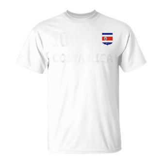 Costa Rica Soccer Fan Jersey Costa Rica Flag Football Lovers Unisex T-Shirt | Mazezy