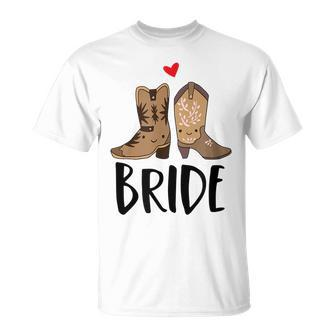 Cowboy Boots And Cowgirl Boots Country Bride Unisex T-Shirt | Mazezy