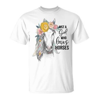 Cowgirl For Girls Who Love Horses Cute Hippy Western Gift For Women Unisex T-Shirt | Mazezy