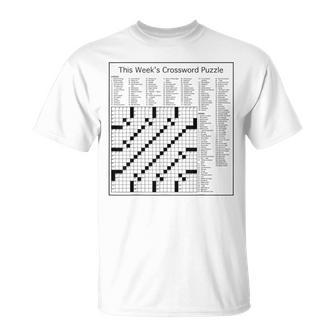 Crossword Puzzle Picture T-Shirt | Mazezy
