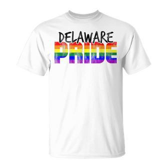 Delaware Pride Lgbt Flag Unisex T-Shirt | Mazezy