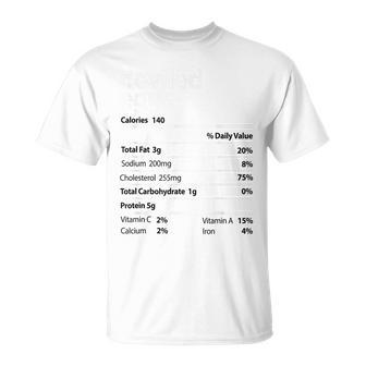 Deviled Egg Nutrition Facts Funny Thanksgiving Costume Unisex T-Shirt | Mazezy