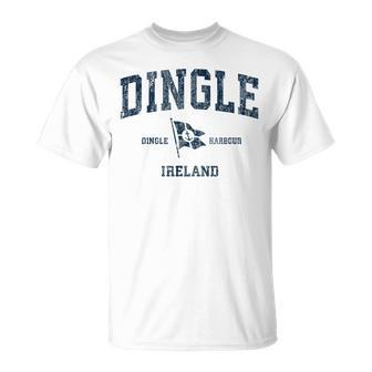 Dingle Ireland Vintage Sports Navy Boat Anchor Flag Unisex T-Shirt | Mazezy