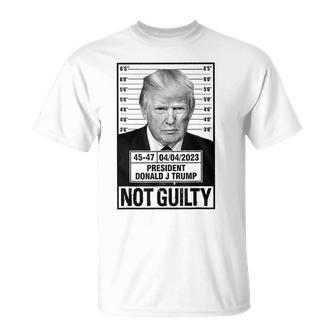 Donald Trump Police Hot Photo Not Guilty 45-47 President T-Shirt | Mazezy