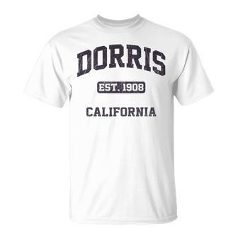 Dorris California Ca Vintage State Athletic Style T-Shirt | Mazezy