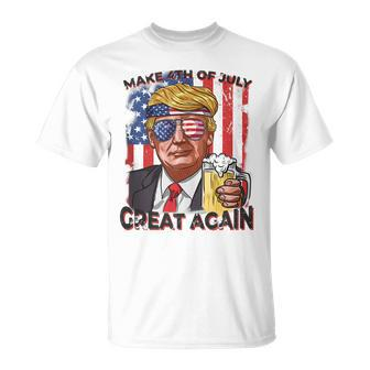 Drink Like Donald Trump 4Th Of July  Men Women Usa Flag  Unisex T-Shirt