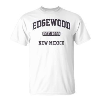 Edgewood New Mexico NM Vintage State Athletic Style T-Shirt | Mazezy CA