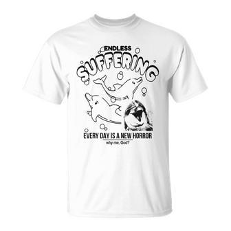 Endless Suffering Everyday Is A New Horror Dolphins T-Shirt | Mazezy