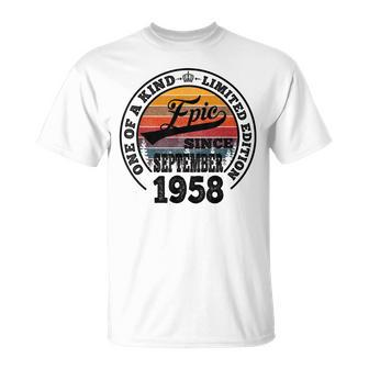 Epic Since September 1958 65Th Birthday 65 Years Old Unisex T-Shirt | Mazezy