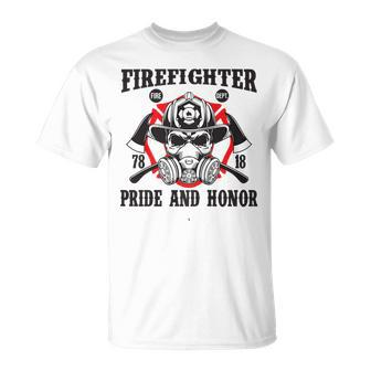 Fire Fighter Pride And Honor Unisex T-Shirt | Mazezy