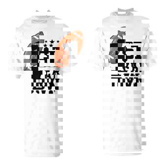 First Year Down 1St Birthday Football 1 Year Old T-Shirt - Thegiftio
