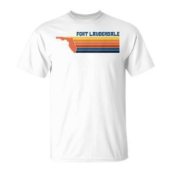 Fort Lauderdale Florida City Retro Unisex T-Shirt | Mazezy