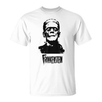 Frankenstein Monster Classic Horror Flick Black Frankenstein T-Shirt | Mazezy