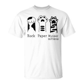 Funny Cat Paws Rock Paper Scissors Unisex T-Shirt - Monsterry UK
