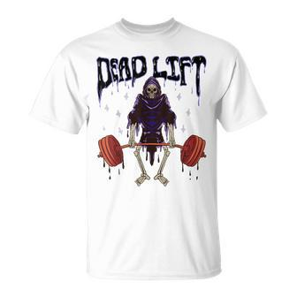 Gym Grim Reaper Deadlift Workout Occult Reaper T-Shirt | Mazezy DE