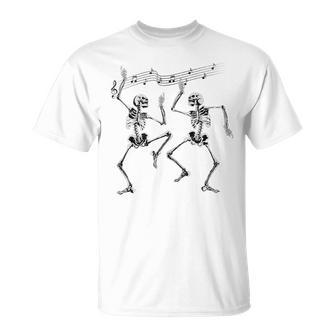 Funny Halloween Clothing Men Women Cool Dancing Skeletons  Unisex T-Shirt