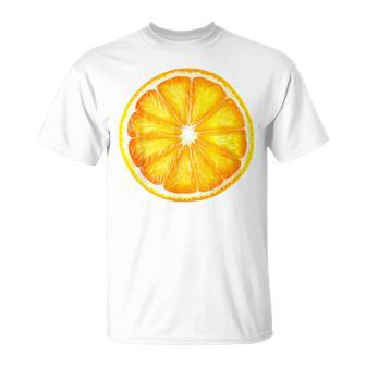 Halloween Orange Slice Costume Cute Citrus Fruit T-Shirt - Seseable
